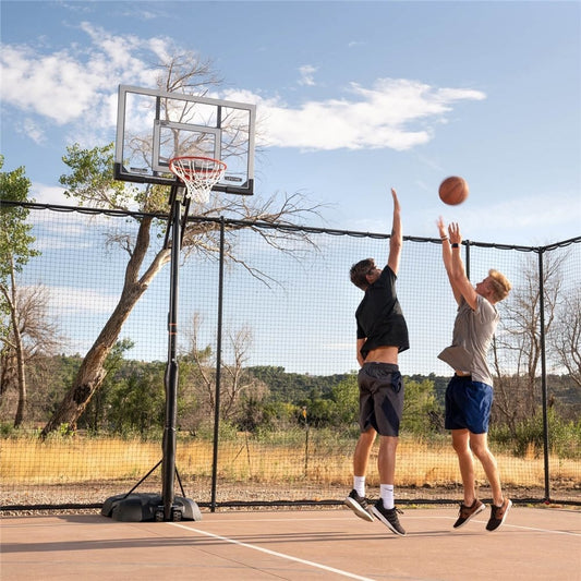 Portable  Inground Basketball Hoop - Adjustable Height & Wheels